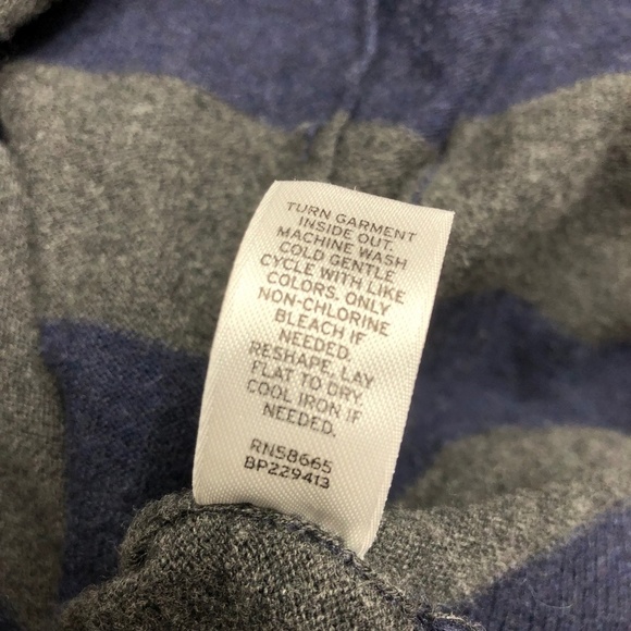 Rubbish Women Blue Gray Cardigan‎ Stripped Large 100% Cotton - Picture 16 of 16